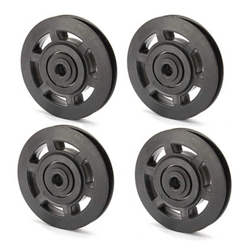 Fitness Bearing Pulley 95mm Universal Wheel Cable 4Pcs