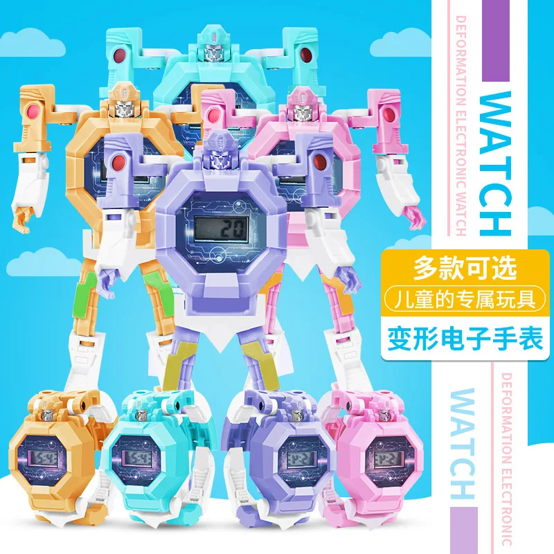 

Children Creative Transformation Men And Women Multi-functional Toy Watch Educational Robot Birthday Gift CHILDREN'S School Gift