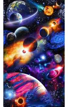 

JMINE Div 5D space galaxy earth universe planet Full Diamond Painting cross stitch kits art Scenic 3D paint by diamonds