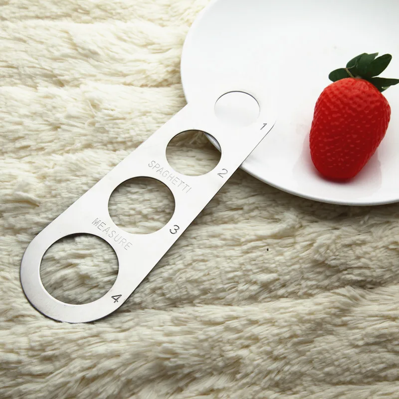 Stainless Steel Spaghetti Measurer Measuring Tool 4 Hole Measure Portion Control Cooking Pasta Ruler Stainless Steel Spaghetti Measurer Measuring Tool 4 Hole Measure Portion Control Cooking Pasta Ruler