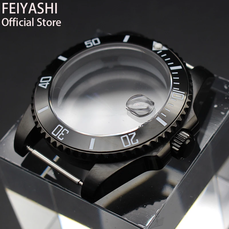 Custodia Nera Da 40Mm Clean Factory Watch Sapphire Parts Per Submariner Seiko Nh34 Nh35 Nh36 Nh38 Miyota 8215 Eta 2824 Quadrante Del Movimento