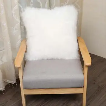 

Sofa Cushion Cover Imitation Wool Pillowcase 1 Pcs Long Plush Hotel Rest Chair 45*45cm Modern Comfortable Throw Pillow Cases