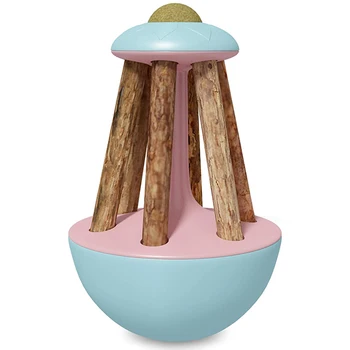 

Catmint Cat Chew Silvervine Sticks Natural Actinidia Polygama, Silicone Tumbler Toy, Cleaning Teeth Treats Molar Chew Cat