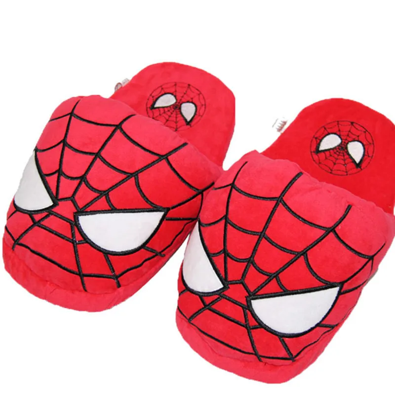 Плюшевые фигура Мстителей Модные мужские милые хлопковые тапочки MARVEL COMICS Человек-паук косплей костюм бетмен И Дедпул Тапочки