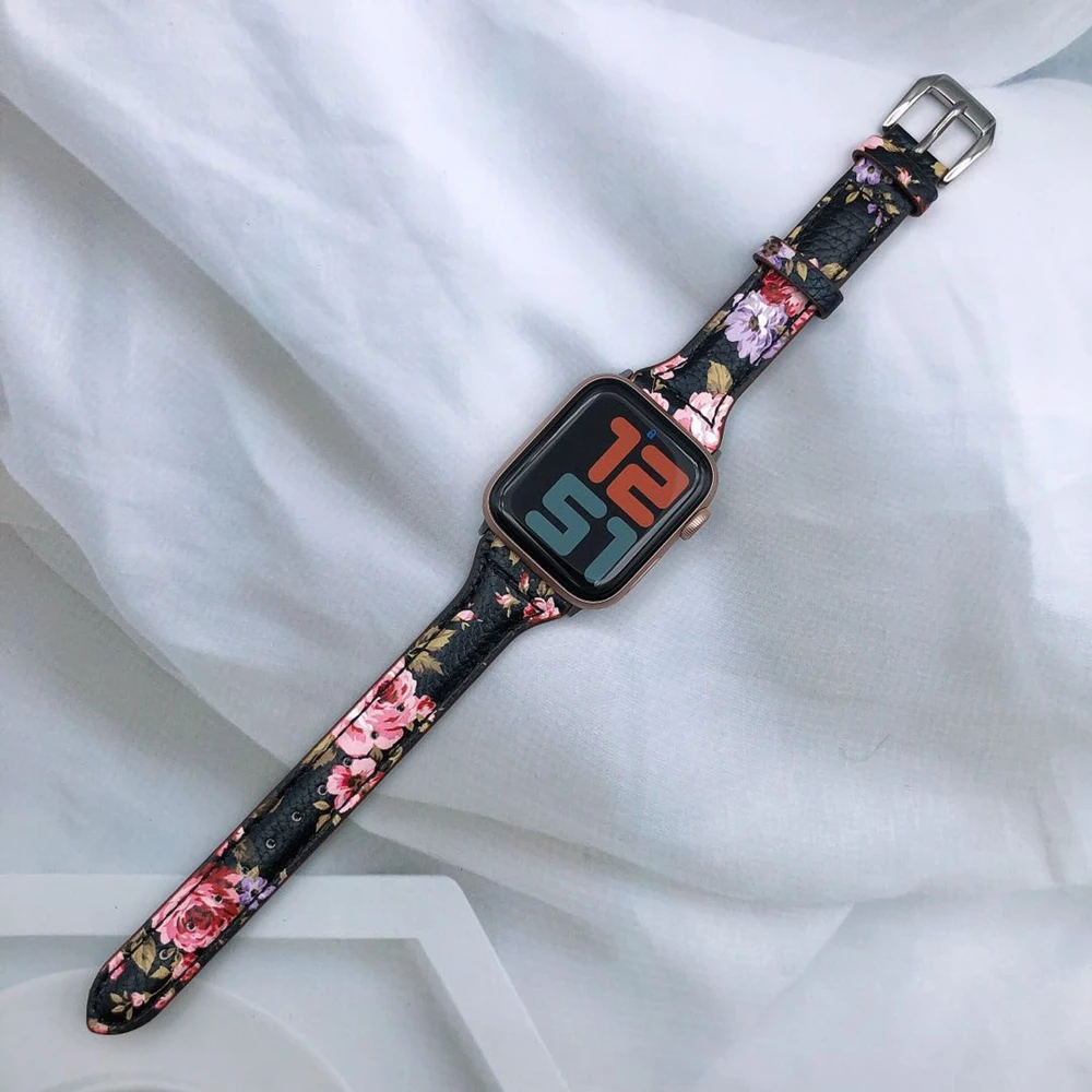Кожаная Петля для Apple Watch Band ремешок iwatch 38 мм 42 40 44 series 5 4 3 2 1 Лучшая цена | Наручные
