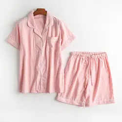 100% хлопок хорошего качества S-2XL Летняя мужская пижама набор женские пижамы 1323