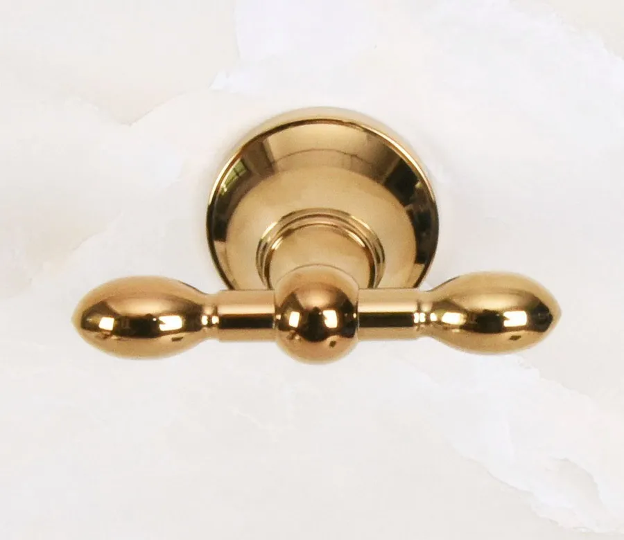 

Bathroom Hardware Accessories Wall Mounted Luxury Gold Color Brass Robe Hook Dba881