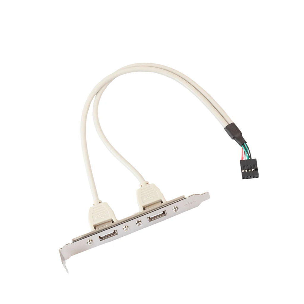 30 см двойной USB 2 0 A Тип гнездо к материнской плате 9 контактный кабель заголовка с
