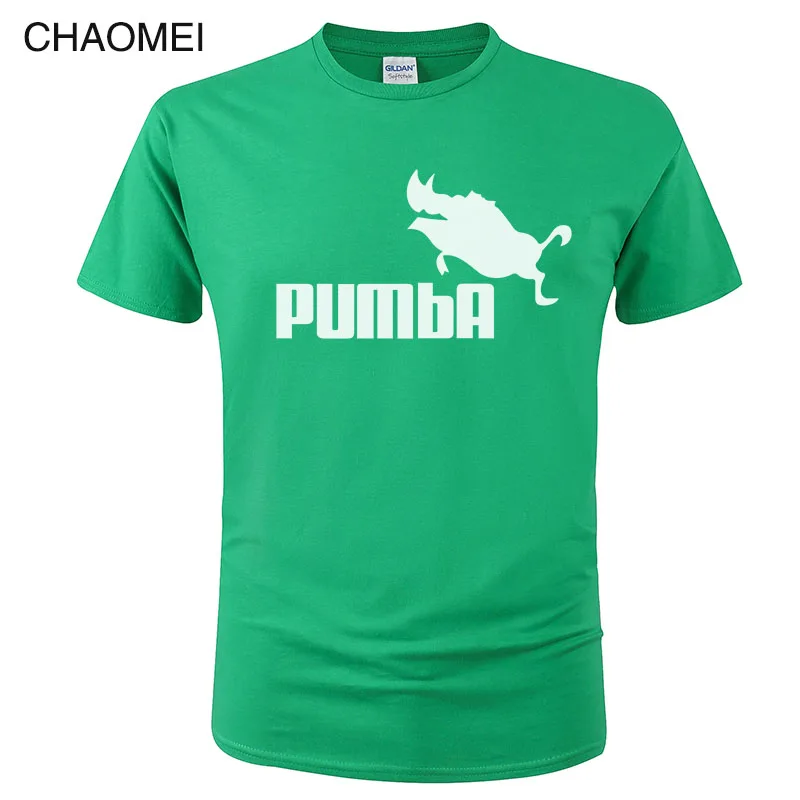 Хлопковая забавная футболка, милые футболки, Homme Pumba, футболка для мужчин и женщин, топы с короткими рукавами, крутая летняя модная футболка с принтом, C91