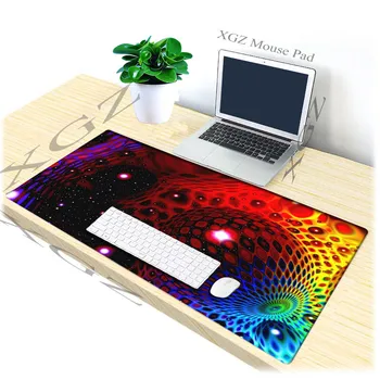 

XGZ Fantasy Psychedelic Art Picture Mouse Pad Office Computer Table Mat Rubber Non-slip Customizable Logo Carpet Csgo Dota Gamer