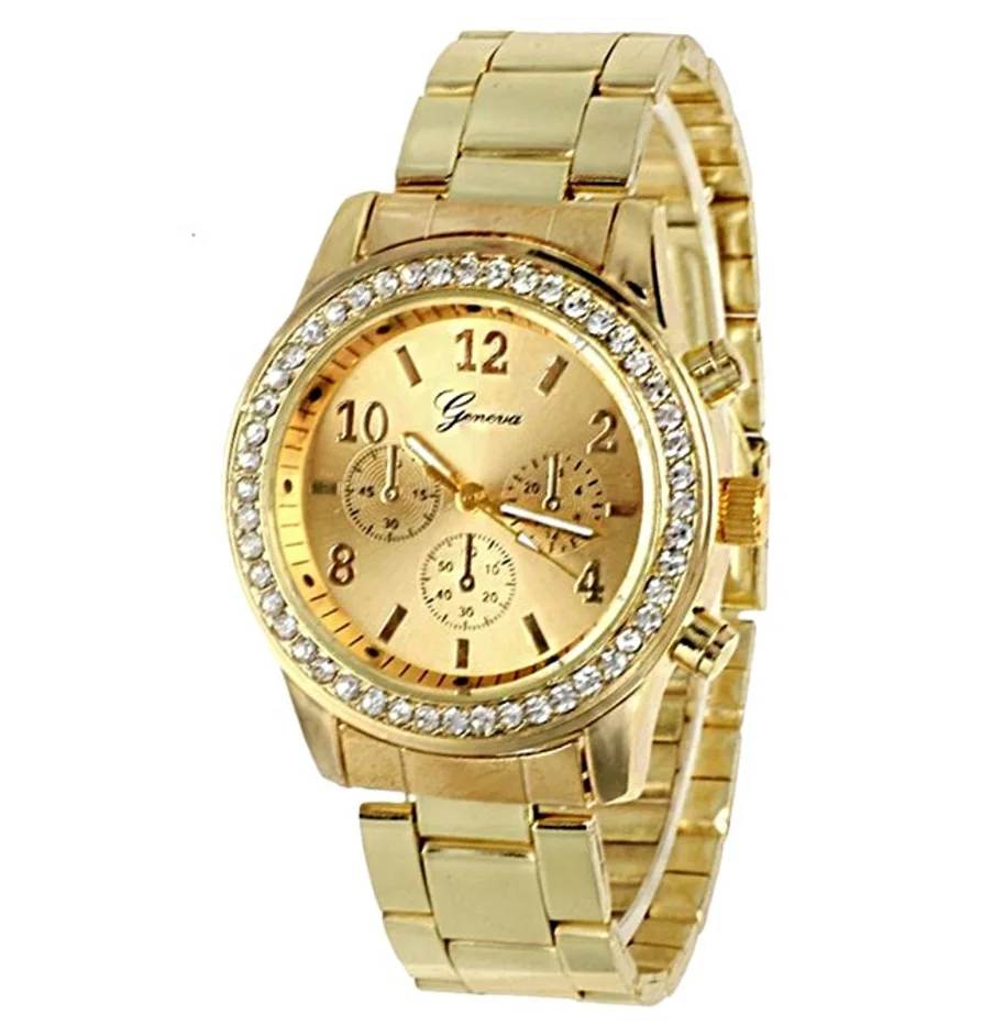 

Geneva Unisex CRYSTAL Diamond Rhinestone Casual Wrist Watch