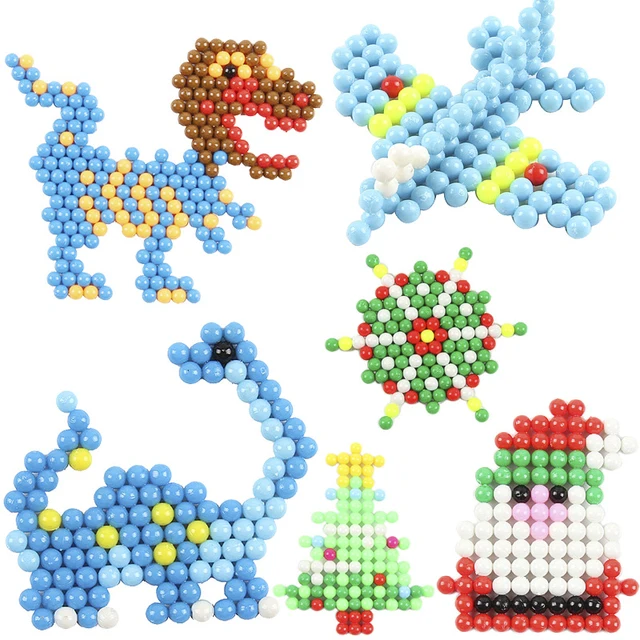 6000pcs spray beads puzzle Crystal color DIY beads water spray set ball games 3D puzzle handmade magic toys for children 4