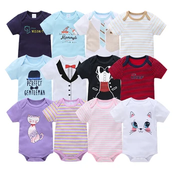 

Kavkas Toddler Boy Clothes Cotton Short Sleeve Shirt Newborn Baby Girl Bodysuit vetement enfant fille Pyjamas bebe Baby body