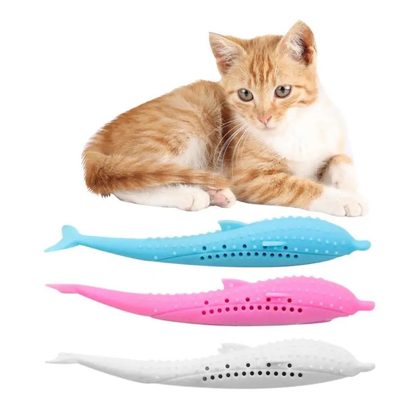 

Catnip Toy Simulation Fish Shape Eco-Friendly Silicone Molar Stick Teeth for Cat Home Pet Decompression Essential Supplies