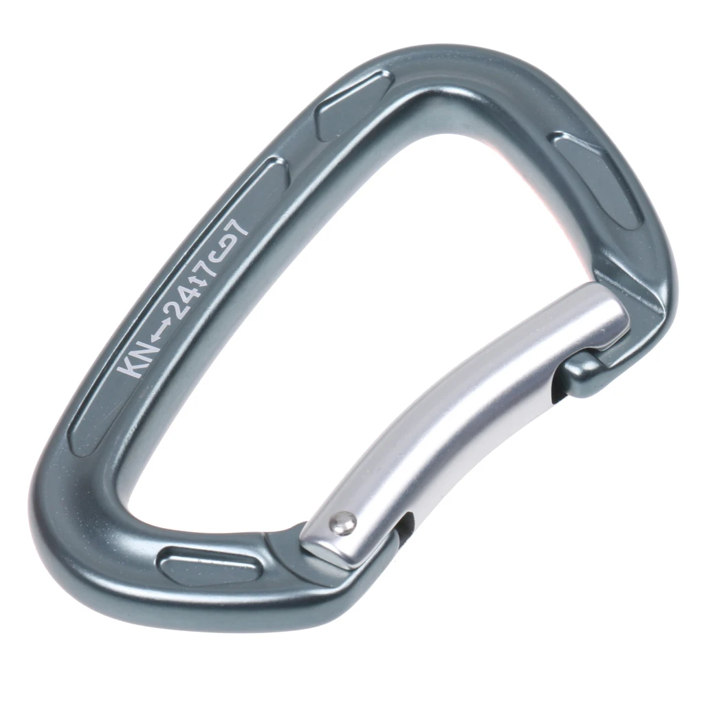 Set of 2 Outdoor 24KN Rock Climbing Caving Carabiner Rappelling Rescue Arborist Snap Clip Hook - CE Certification Climbing Acces
