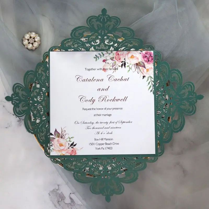  20 Pcs European Style Wedding Graduation Birthday Invitation Card with Seal Envelopes Kits Supply - 4.00047E+12