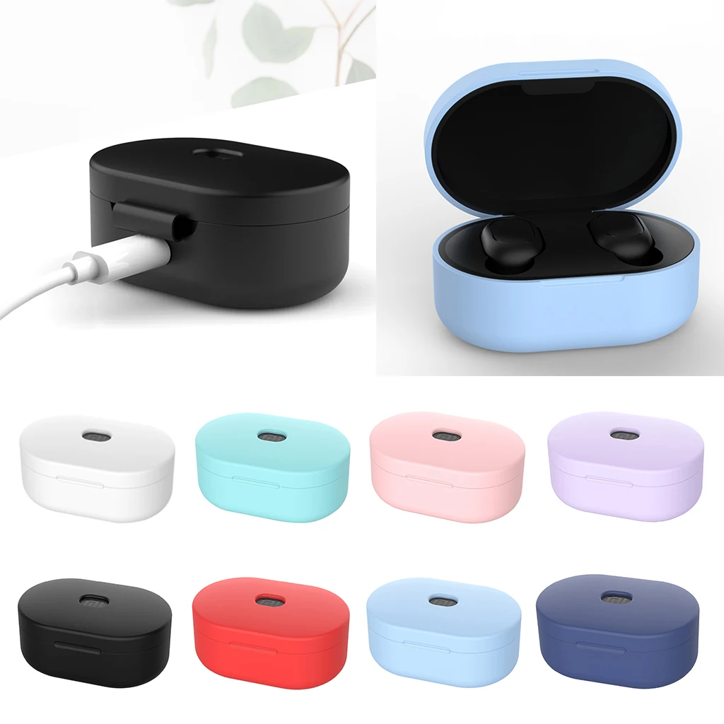 For Xiaomi Redmi Airdots Silicone Case Protector Charger Box Charging Cover Skin For Airdot TWS Bluetooth Earphone Youth Version