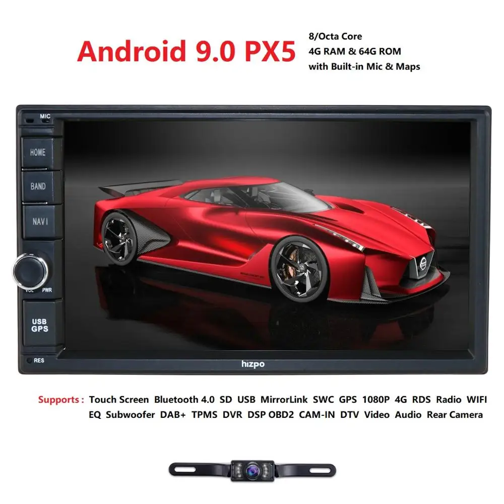 Clearance OctaCore Pure Android9.0 Auto Radio Car NODVD Player Car PC Tablet Double 2din 7