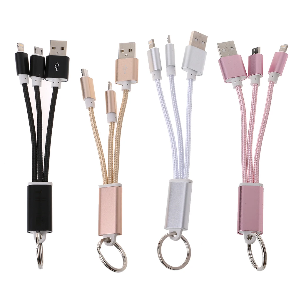 

2 In 1 Multifunction Key Chain USB Cable Fast Charging Line Cables Carry Keyring W2952001