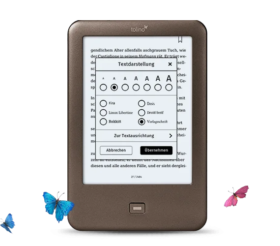Читатель книг Tolino Shine e Ink экран e-reader wifi 4G 6 дюймов e-ink дисплей электронная книга с подсветкой e-ink
