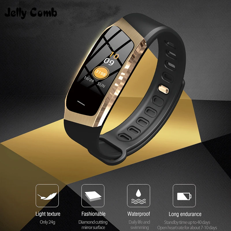 Jelly Comb E18 Smart Watch Blood Pressure Heart Rate Monitor E58 Smart Bracelet Men Sport Smartwatch 3-5 Days Deliver From Spain