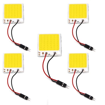 

Car Styling 5pcs T10 48 COB SMD LED 12V Super White Dome Map Light Bulbs Car Interior Panel Lamp Sumbulbs DIY Car Accessories