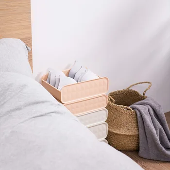 

Plastic Storage Box 10/15 Grids Cloth Underwear Sock Storage Organizer Boxes Container Stack Wardrobe Clothes Storage Organizer