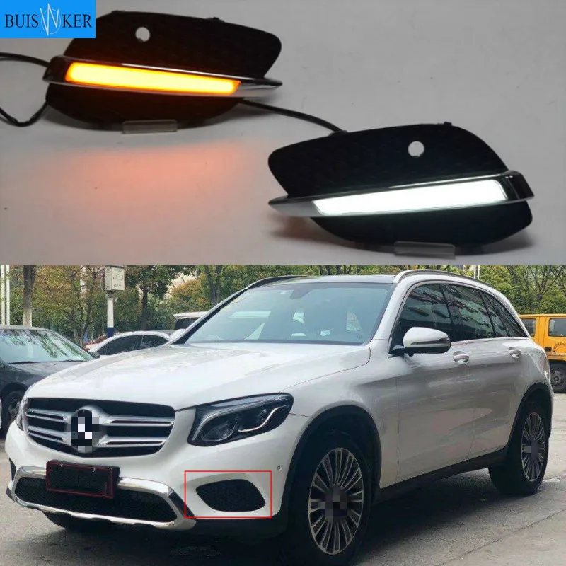 

Дневные ходовые огни для Mercedes Benz GLC X205 2015 2016, 2 шт.