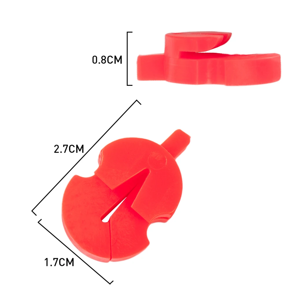 10pcs Rubber Violin Mute Silencer for 1/2 3/4 4/4 Fiddle Training Practicing - Red