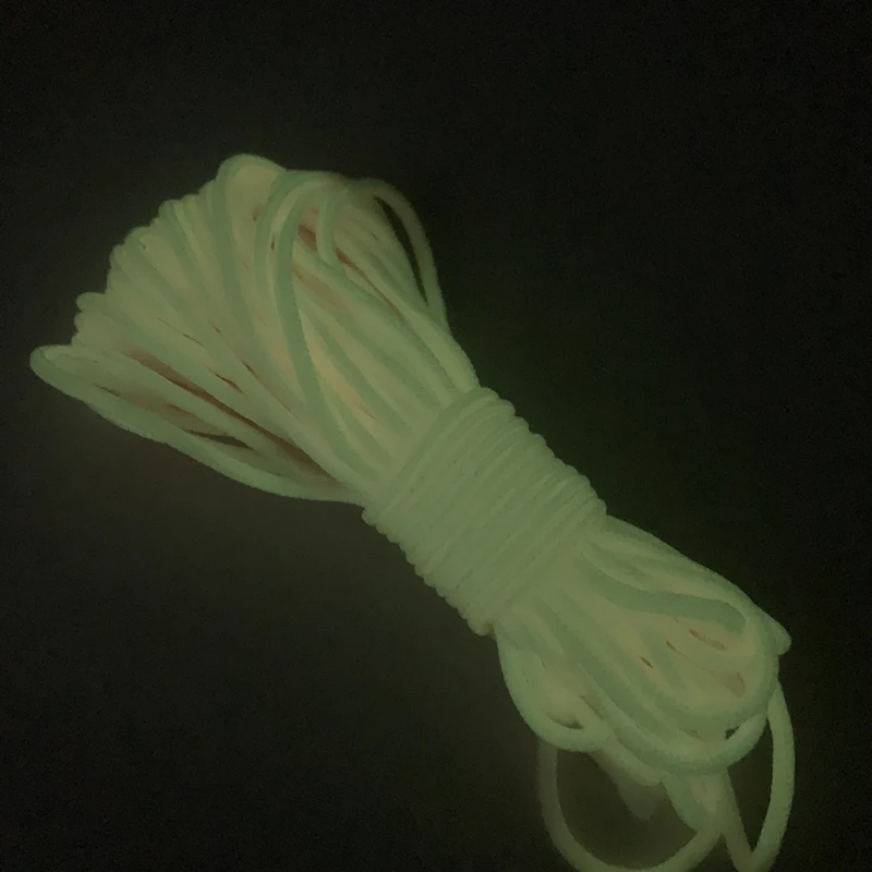 Nylon Cord Macrame Cord Waxed Cord Leather Cord Faux Suede Cord Pvc Cord Packaging Cord 5yards/Lot 2mm Luminous Rope Paracord Parachute Cord Lanyard Rope Mil Spec Type DIY Bracelet Accessories