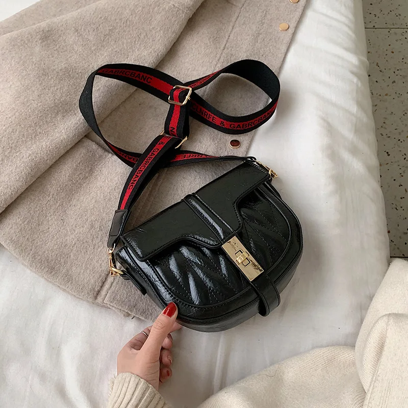 

Textured Bag Women's 2020 New Style Fashion Korean-style Versatile Shoulder Bag Wide-Strap Fashion Network Red WOMEN'S Bag