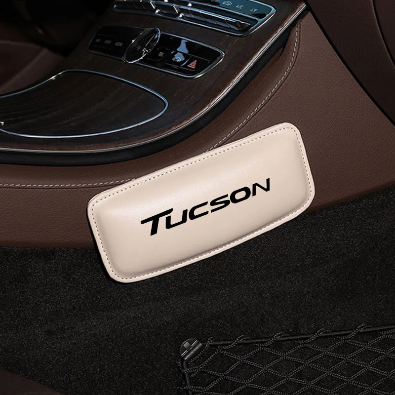 Подушка для автомобильного сиденья, подушка для поддержки ног, Кожаная подушка для ног для hyundai Tucson, автомобильный наколенник, Стайлинг