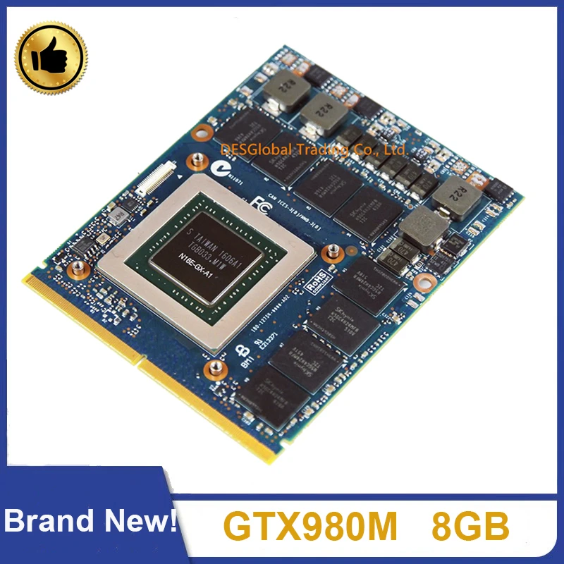 Совершенно новая GTX980M GTX 980M 8G GDDR5 MXM N16E-GX-A1 видеокарта GPU для ноутбука Dell Alienware/HP/MSI/Clevo