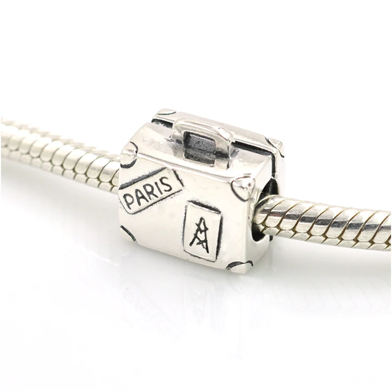 Подходит для браслетов Pandora Charms, чемоданов для путешествий, шармов, бусин, оригинальное серебряные бусины 925 пробы для изготовления ювелирных изделий, браслетов DIY