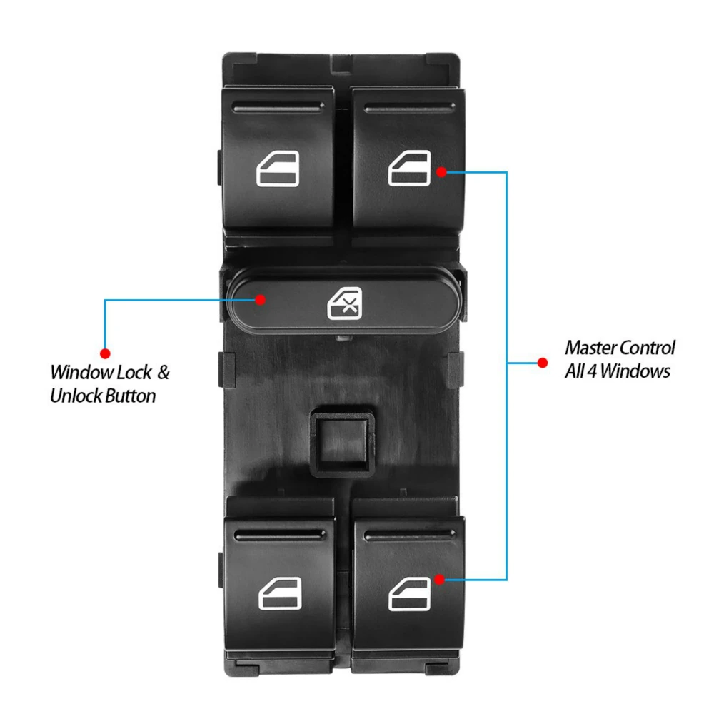 Для VW Volkswagen Tiguan Jetta Golf GTi Rabbit Passat CC Caddy Touran Электрический подъемник стеклоподъемник