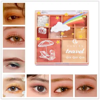 

10 Colors Eye Makeup Set Matte Glitter Eyeshadow Palette Shimmer Shine Pink Pearlescent Waterproof Sequin Eye Shadow TSLM1