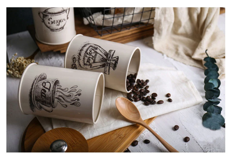 3 шт Прямые продажи нового влагостойкого кофе порошок запечатанные банки дома Кофе Чайные конфеты печенье дисплей хранения декоративные банки