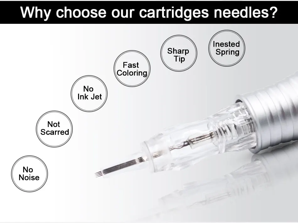 10 шт. 5/7 мг винт картриджи иглы татуировки Перманентный макияж машина иглы профессиональный иглы для укажите машина