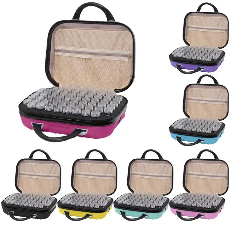 

132 Bottles Bottles Diamond Painting Box Tool Container Storage Box Carry Case Holder Hand Bag Zipper Design