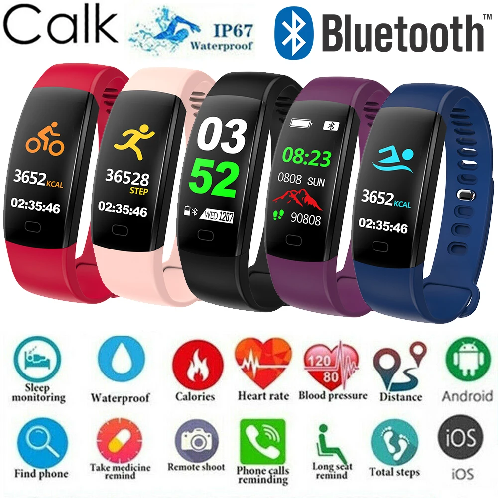 CALK F64 умный фитнес-браслет водонепроницаемый смарт-браслет кровяное давление