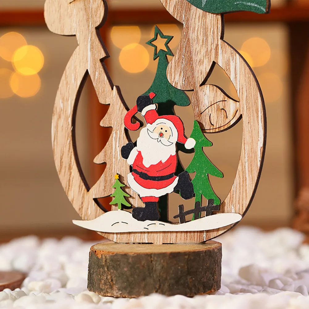 Рождественский Санта-Клаус украшения для дома деревянные елочные украшения Рождественские украшения Новогоднее украшение Kerst Decoratie