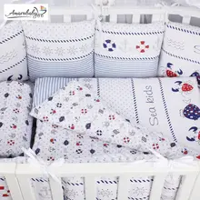 Комплект Premium в кроватку 18 предметов(6+12 бортиков) AmaroBaby, сатин