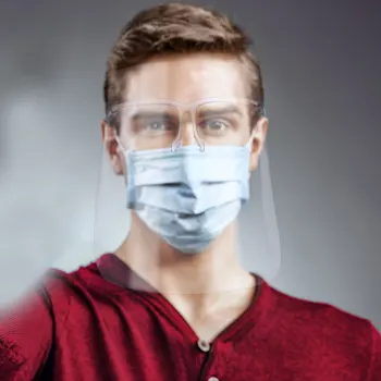 

2PCS Full Face Masks Anti-Splash Face Shield Face Mask Anti-Fog Anti-Dust Head-Mounted Transparent Protection Safety Mask
