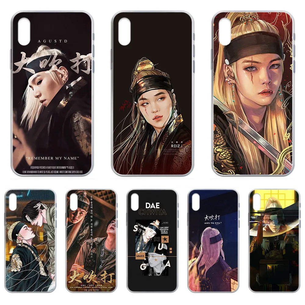 Min Yoon Gi AgustD luxury coque Transparent Phone Case cover For iphone 4 4S 5 5C 5S 6 6S PLUS 7 8 X XR XS 11 PRO SE 2020 MAX | Мобильные