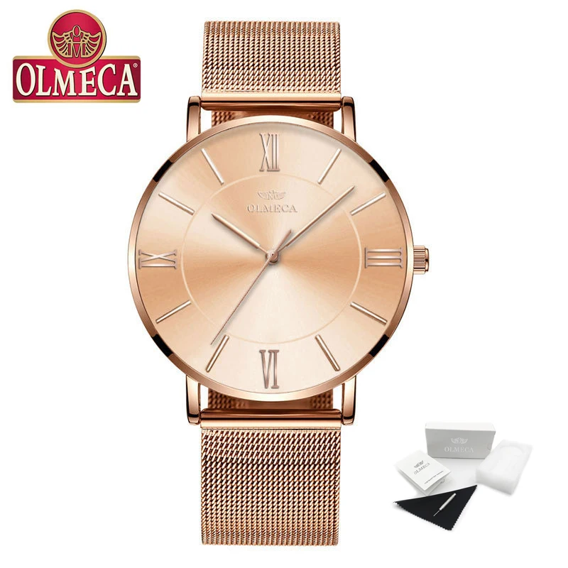 OLMECA Лидирующий бренд женские часы наручные роскошные модные Relogio Feminino 30 м