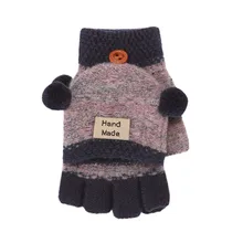 Детские перчатки с открытыми пальцами для малышей; милые теплые зимние перчатки для девочек и мальчиков; детские перчатки; велосипедные перчатки для детей