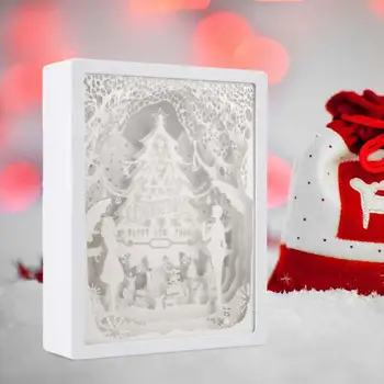 

Paper Carving Lights 3D LED Valentine'S Day Gifts Atmosphere Christmas Gift Carved Decor Lamp USB Charging Line Birthday