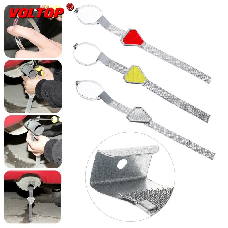 

1pcs Universal Reflective Strips Auto Prevent Electrostatic Lightning Car Electrostatic Avoid Antistatic Metal Belt Safe Driving
