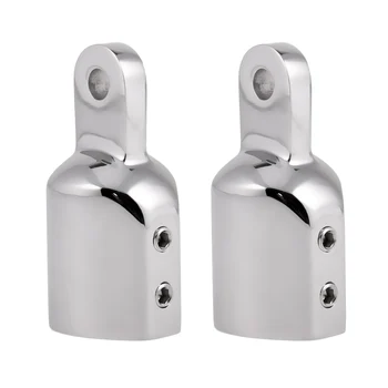 

2 Pieces Eye End Cap Boat Bimini Top Fitting Hardware Fits 7/8" Pipe - Marine Grade 316 Stainless Steel