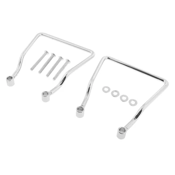 

CHROME 18CM SADDLE BAG SUPPORT BAR MOUNT BRACKET FOR HONDA VLX400 STEED 400